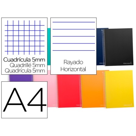 CUADERNO ESPIRAL LIDERPAPEL A4 MICRO JOLLY MULTIDISCIPLINA TAPA FOR...