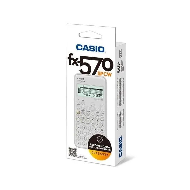 CALCULADORA CASIO FX-570SPX II CLASSWIZ CIENTIFICA 576 FUNCIONES 9 MEMORIAS 15+10+2 DIGITOS CODIGO QR CON TAPA