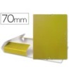CARPETA PROYECTOS LIDERPAPEL FOLIO LOMO 70MM CARTON GOFRADO AMARILLA