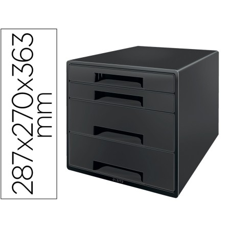 FICHERO CAJONES DE SOBREMESA LEITZ RECYCLE 4 CAJONES COLOR NEGRO 287X270X363 MM