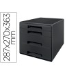 FICHERO CAJONES DE SOBREMESA LEITZ RECYCLE 4 CAJONES COLOR NEGRO 287X270X363 MM