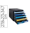 FICHERO CAJONES SOBREMESA EXACOMPTA BIG BOX MAXI BEE BLUE 6 CAJONES COLORES SURTIDOS