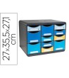 FICHERO CAJONES SOBREMESA EXACOMPTA STORE BOX MULTI BEE BLUE 11 COLORES SURTIDOS