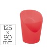 CUBILETE PORTALAPICES ESSELTE CORAL TRANSLUCIDO PLASTICO COLOUR BREEZE REDONDO DIAMETRO 90 MM ALTO 125 MM