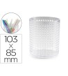 CUBILETE PORTALAPICES PLASTIFORTE TRANSPARENTE ORGANIZER REDONDO Nº6 DIAMETRO 85 MM ALTO 103 MM
