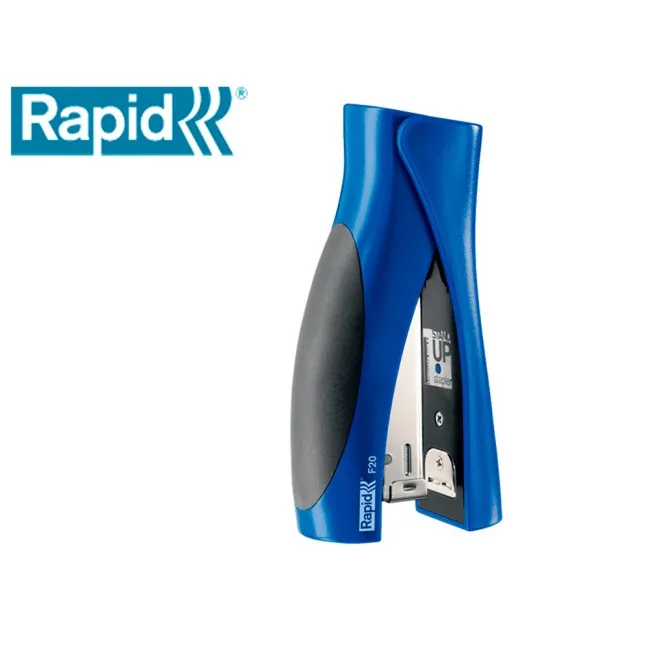GRAPADORA RAPID VERTICAL ULTIMATE F20 PLASTICO CAPACIDAD DE GRAPADO 20 HOJAS USA GRAPAS 24/6 Y 26/6 COLOR