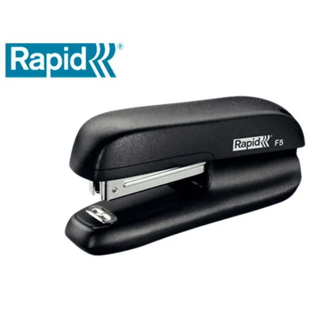 GRAPADORA RAPID F5 MINI PLASTICO CAPACIDAD DE GRAPADO 10 HOJAS USA GRAPAS N 10 COLOR NEGRO