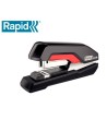 GRAPADORA RAPID SUPREME S50 PLASTICO CAPACIDAD DE GRAPADO 50 HOJAS USA GRAPAS 24/6-8+ Y 26/6-8+ COLOR NEGRO/ROJO