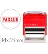 SELLO ENTINTADO AUTOMATICO Q-CONNECT PAGADO ALMOHADILLA 14X38 MM COLOR ROJO