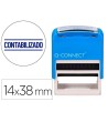 SELLO ENTINTADO AUTOMATICO Q-CONNECT CONTABILIZADO ALMOHADILLA 14X38 MM COLOR AZUL