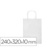BOLSA PAPEL Q-CONNECT CELULOSA BLANCO S CON ASA RETORCIDA 240X320X10 MM