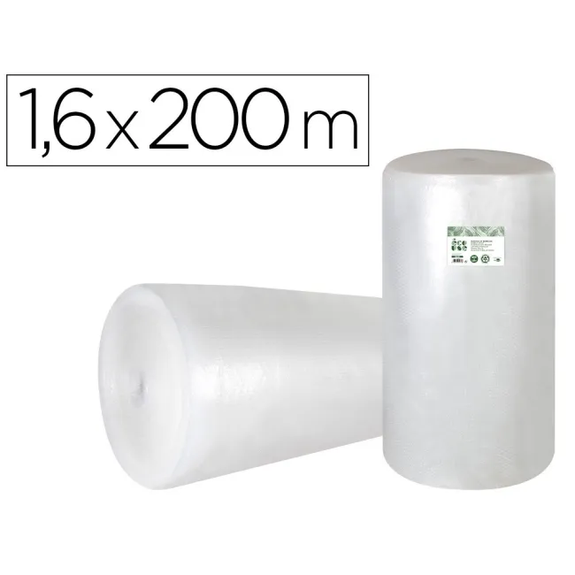 PLASTICO BURBUJA LIDERPAPEL ECOUSE 1.60X200M 30% DE PLASTICO RECICLADO
