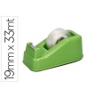 PORTARROLLO SOBREMESA LIDERPAPEL ECOUSE 100% PLASTICO RECICLADO PARA CINTA DE 33 MT COLOR VERDE