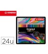 LAPICES DE COLORES STABILO ACUARELABLES ORIGINAL ARTY ESTUCHE METALICO DE 24 COLORES SURTIDOS