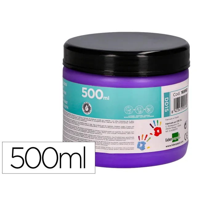 PINTURA DEDOS LIDERPAPEL VIOLETA TARRINA DE 50 CC