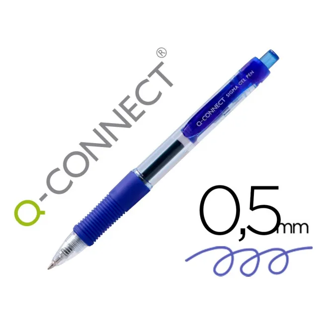 BOLIGRAFO Q-CONNECT SIGMA RETRACTIL CON SUJECION DE CAUCHO TINTA GEL 0