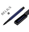 ROLLER BELIUS TURBO ALUMINIO COLOR AZUL Y NEGRO TINTA AZUL CAJA DE DISEÑO