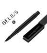 ROLLER BELIUS TURBO ALUMINIO COLOR NEGRO TINTA AZUL CAJA DE DISEÑO
