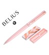 BOLIGRAFO BELIUS ROSE ALUMINIO COLOR ROSA/ORO ROSA TINTA AZUL CAJA DE DISEÑO