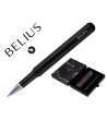 ROLLER Y FUNDA DE SIMILPIEL BELIUS SPACE B COLOR MINIMALISTA NEGRO TINTA AZUL CAJA DE DISEÑO