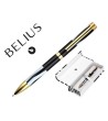 BOLIGRAFO BELIUS DUALITA CUERPO NEGRO COLOR BLANCO TINTA AZUL CAJA DE DISEÑO