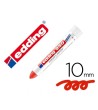 MARCADOR EDDING PERMANENTE 950 PASTA OPACA ROJO PUNTA REDONDA 10 MM PARA SUPERFICIES OXIDADAS/RUGOSAS