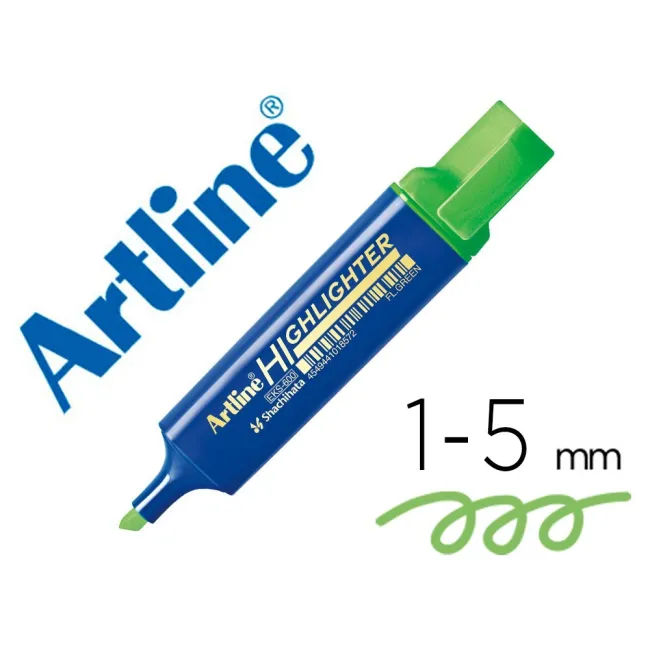 ROTULADOR ARTLINE FLUORESCENTE EKS-600 VERDE PUNTA BISELADA