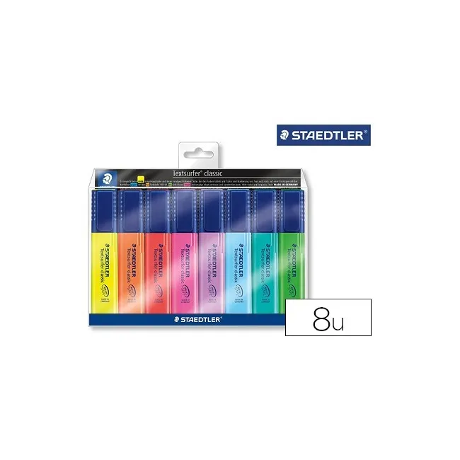 ROTULADOR STAEDTLER TEXTSURFER 364 FLUORESCENTE BOLSA DE 6 UNIDADES COLORES SURTIDOS + 2 REGALO