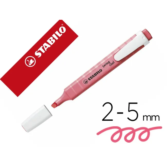 ROTULADOR STABILO FLUORESCENTE SWING COOL PASTEL COLOR ROSA CEREZO EN FLOR