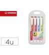 ROTULADOR STABILO FLUORESCENTE SWING COOL PASTEL ESTUCHE DE 4 UNIDADES COLORES SURTIDOS