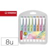 ROTULADOR STABILO FLUORESCENTE SWING COOL PASTEL ESTUCHE DE 8 UNIDADES COLORES SURTIDOS
