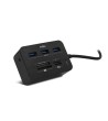 HUB NOX CON LECTOR DE TARJETAS 3XUSB 3.0 COLOR NEGRO