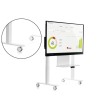 SOPORTE MOVIL ROCADA PARA MONITORES INTERACTIVOS 65" A 86" ESTRUCTURA TUBO ACERO 4 RUEDAS CON FRENO