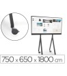 SOPORTE MOVIL ROCADA PARA MONITORES INTERACTIVOS 65" A 86" ESTRUCTURA TUBO ACERO 4 RUEDAS CON FRENO 750X650X1800