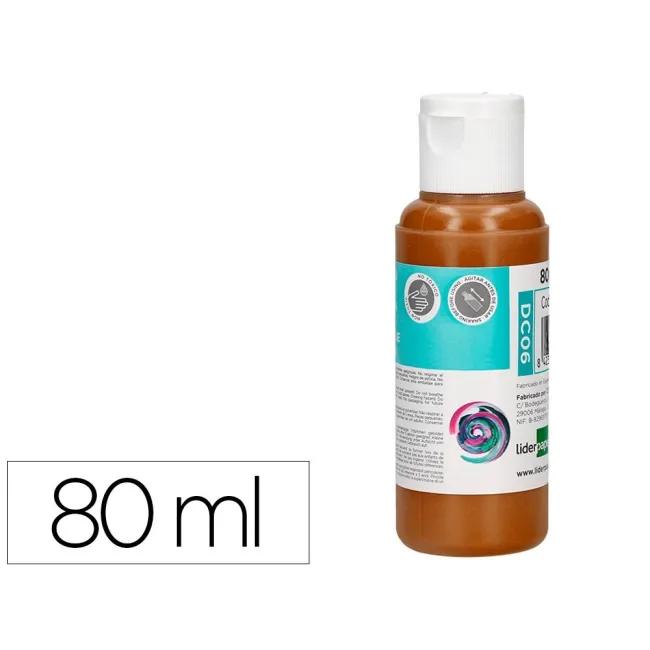 PINTURA ACRILICA LIDERPAPEL BOTE DE 80 ML MARRON