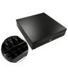CAJON PORTAMONEDAS 8 MONEDEROS 4 BILLETEROS APERTURA ELECTRICA NEGRO 410X415X110 MM