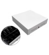 CAJON PORTAMONEDAS 8 MONEDEROS 4 BILLETEROS CON LLAVE MANUALBLANCO 410X415X110 MM