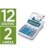 CALCULADORA IBICO 1214X IMPRESORA PANTALLA LCD PAPEL 57 MM 12 DIGITOS IMPRESION BICOLOR BLANCO/AZUL