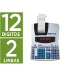 CALCULADORA IBICO 1231X IMPRESORA PANTALLA LCD PAPEL 57 MM 12 DIGITOS 2 COLORES IMPRESION BICOLOR BLANCO/AZUL