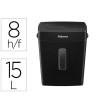 DESTRUCTORA DE DOCUMENTOS FELLOWES P-42C CAPACIDAD 8H SEGURIDAD P4 GRAPAS Y TARJETAS PAPELERA 15 L