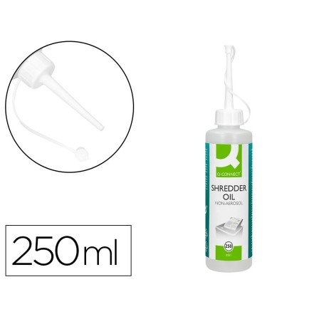 ACEITE LUBRICANTE Q-CONNECT PARA DESTRUCTORA DE DOCUMENTOS BOTE DE 250 ML
