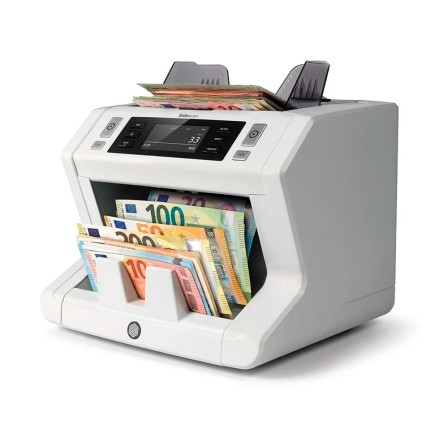 CONTADOR DE BILLETES SAFESCAN 2850 FUNCION AÑADIR Y FAJOS DETECCION TINTA UV/MAGNETICA Y TAMAÑO VELOCIDAD CONTEO
