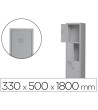 TAQUILLA METALICA ROCADA 300 1 MODULO 3 PUERTAS GRIS 330X500X1800 MM