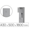 TAQUILLA METALICA ROCADA 400 1 MODULO X 3 PUERTAS GRIS 430X500X1800 MM