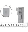 TAQUILLA METALICA ROCADA 400 1 MODULO X 4 PUERTAS GRIS 430X500X1800 MM