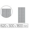 TAQUILLA METALICA ROCADA 300 2 MODULOS X 5 PUERTAS GRIS 620X500X1800 MM