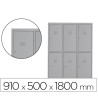 TAQUILLA METALICA ROCADA 300 3 MODULOS X 2 PUERTAS GRIS 910X500X1800 MM