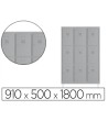 TAQUILLA METALICA ROCADA 300 3 MODULOS X 3 PUERTAS GRIS 910X500X1800 MM