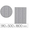 TAQUILLA METALICA ROCADA 300 3 MODULOS X 4 PUERTAS GRIS 910X500X1800 MM