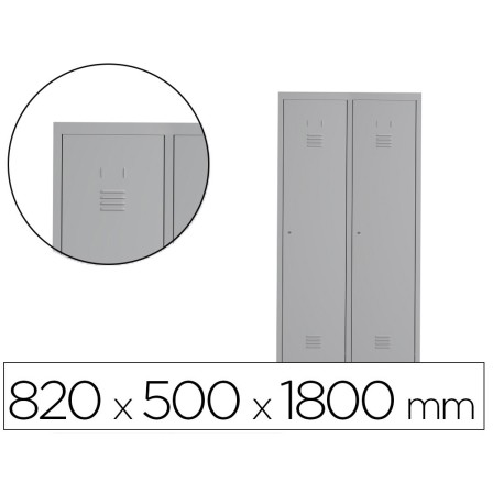TAQUILLA METALICA ROCADA 400 2 MODULOS X 1 PUERTA GRIS 820X500X1800 MM